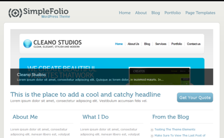 Simple Folio Free Theme